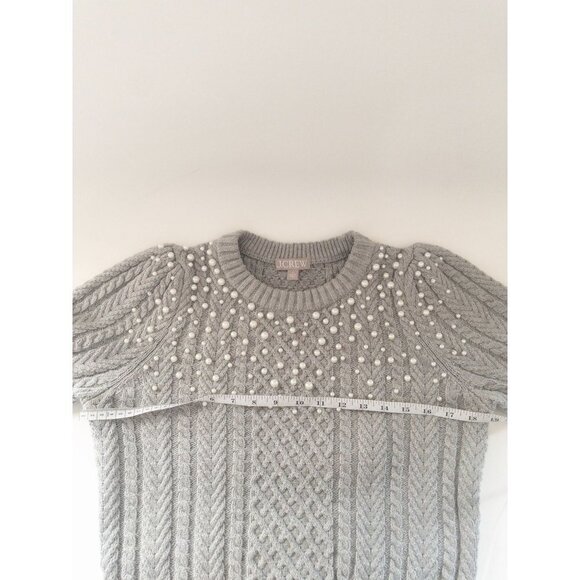 J. Crew Gray Sweater with Pearl Accents - Picture 8 of 8